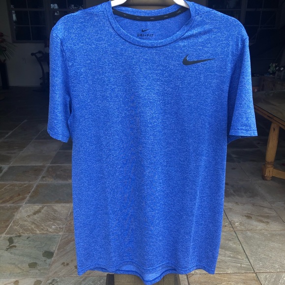 NIKE DRI-FIT ATHLETIC T SHIRT BLUE MENS S - Picture 2 of 8